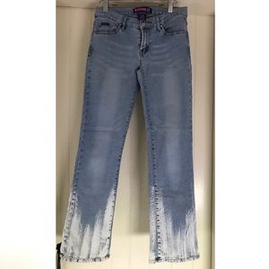 Vintage 90s Bubblegum Flare Acid Wash Jeans. 5/6